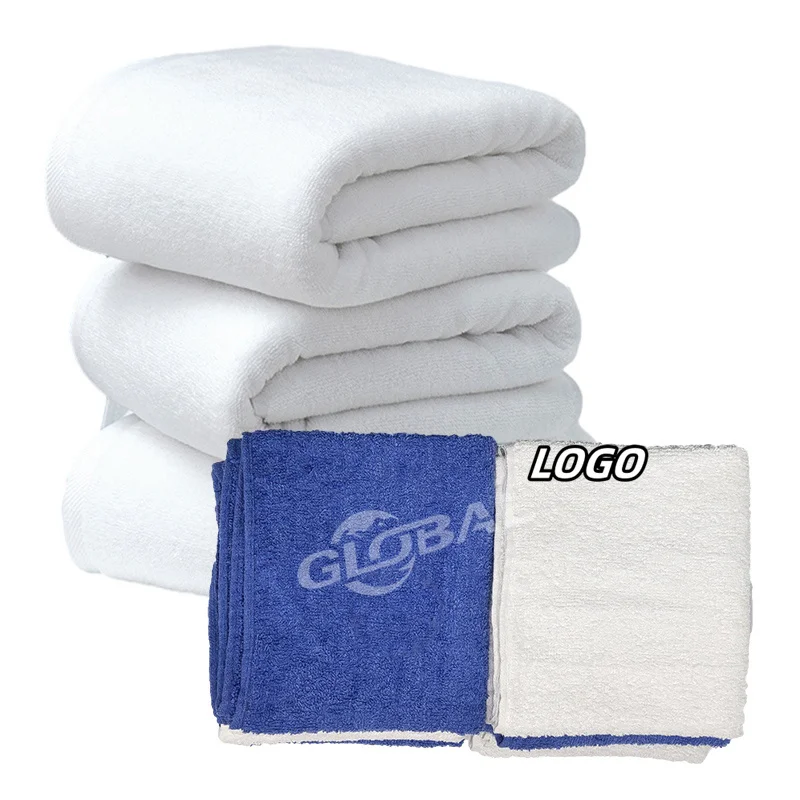 Custom Towels Extra large  Bath Towel Set 100% Cotton for Home Large Size White Gray for beach gym spa gift box