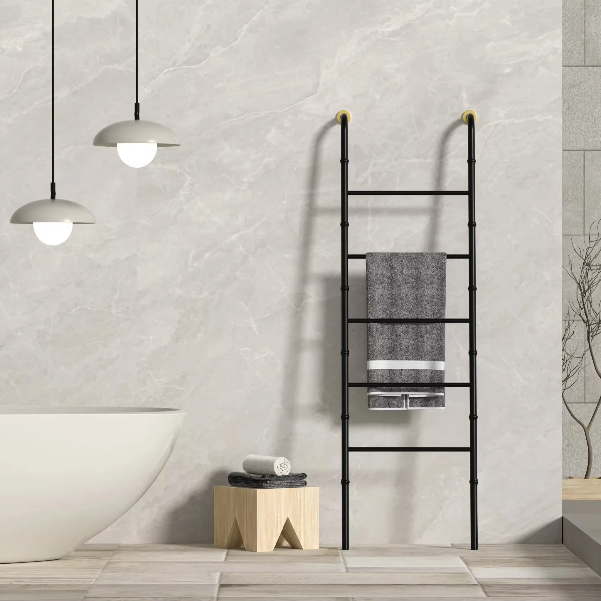 AVONFLOW floor standing towel rack Bathroom Electric towel radiator rack ladder