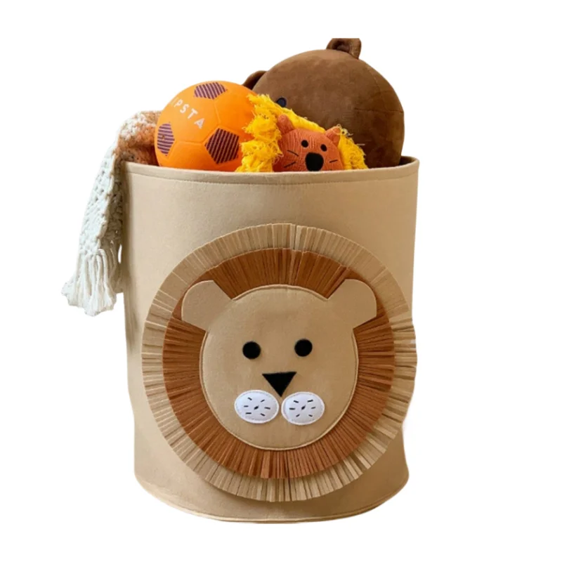 New Lion Elephant DinosaurAnimal cartoon felt kids & teen storage box foldable kids baby room cloth storage basket