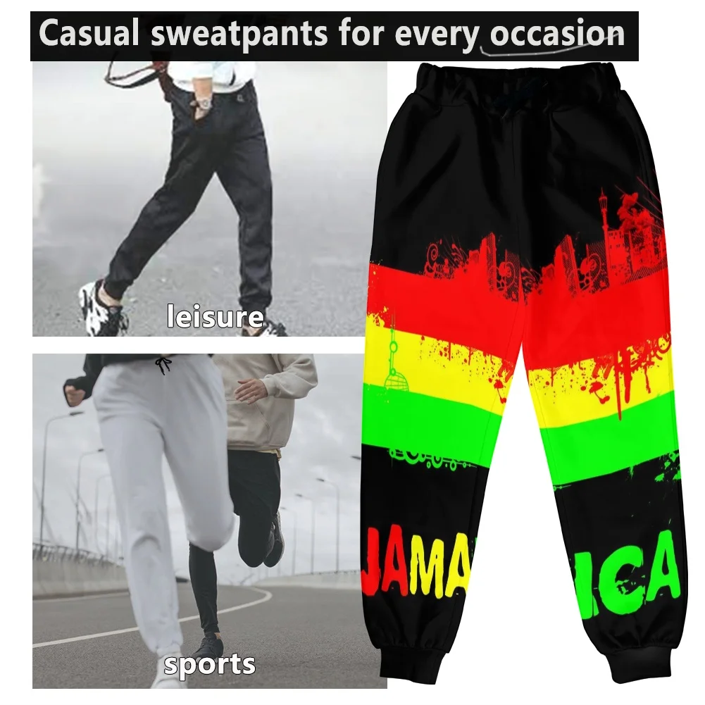 Jamaica Rasta Reggae мужские брюки спортивные повседневные длинные для фитнеса классные стильные красочные дышащая мужская одежда