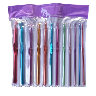 Knitting tools sweater needle seven color alumina crochet length 15CM 12pcs a set