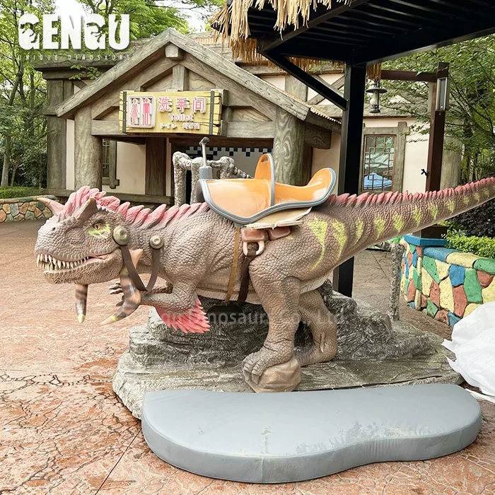 Fixed Dinosaur Riding Model Animated Dino Stute mechanical Dinosaur Ride For Kids