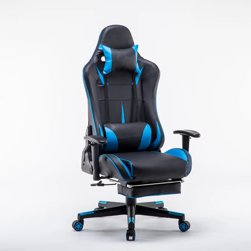 Good Price Modern Swivel Gamer Chair Blue Reclining Footrest Racing Gaming Chairs For Computers (1600294713848)
