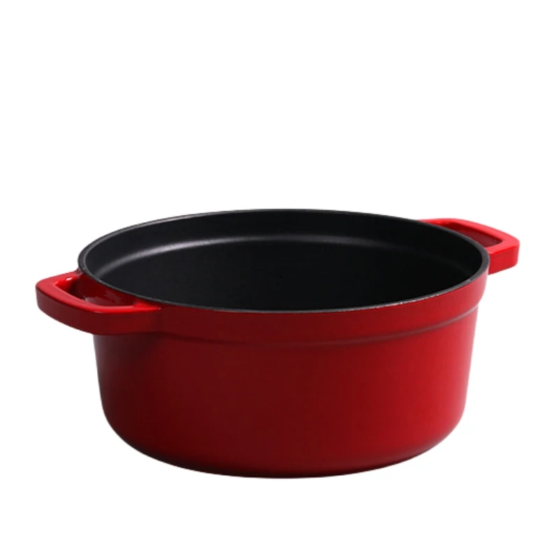 Metal Enamel Cast Iron Dutch Oven Multi-Stove Compatible Casserole for Soup
