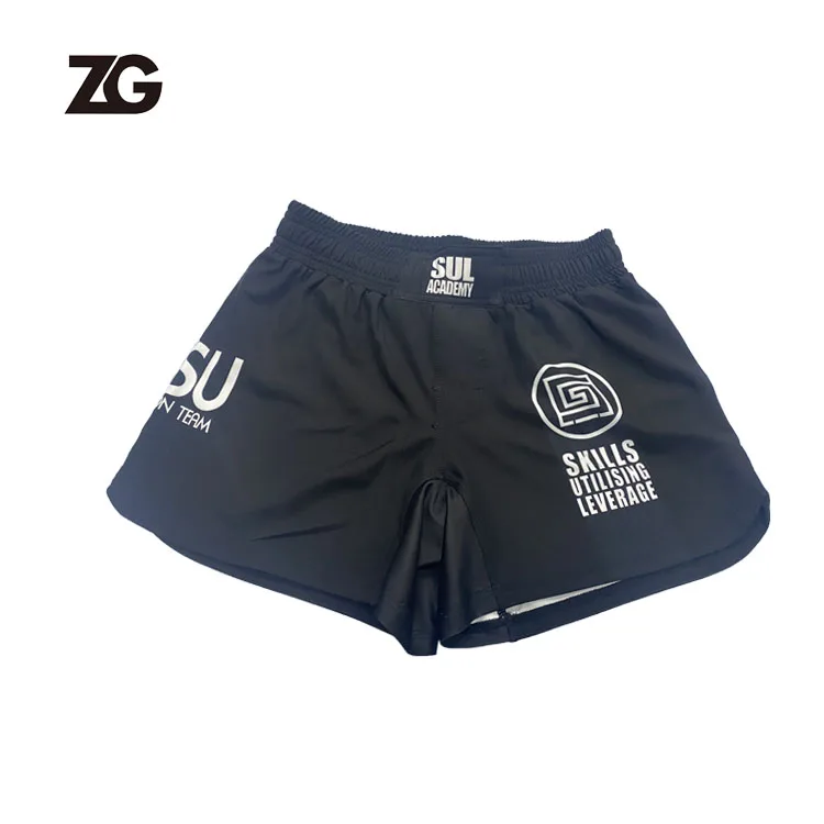 Manufacturer Custom Free Design Blank Boxing MMA-Shorts/Sublimation Printing Elastic MMA Short With Slit