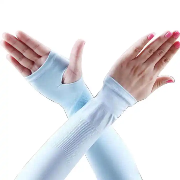 Wholesale 2Pcs Arm Sleeves Warmers Sports Sleeve Sun UV Protection Hand Cover Cooling Warmer Running Fishing Cycling