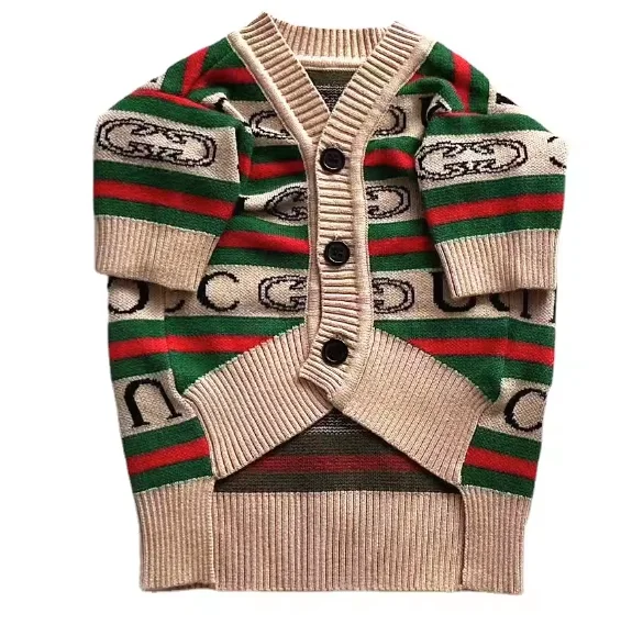 Luxury Designer Brand Pet Dog Clothes Apparel Cat Sweater Dog Knitted Clothes for Small Medium Large Dog