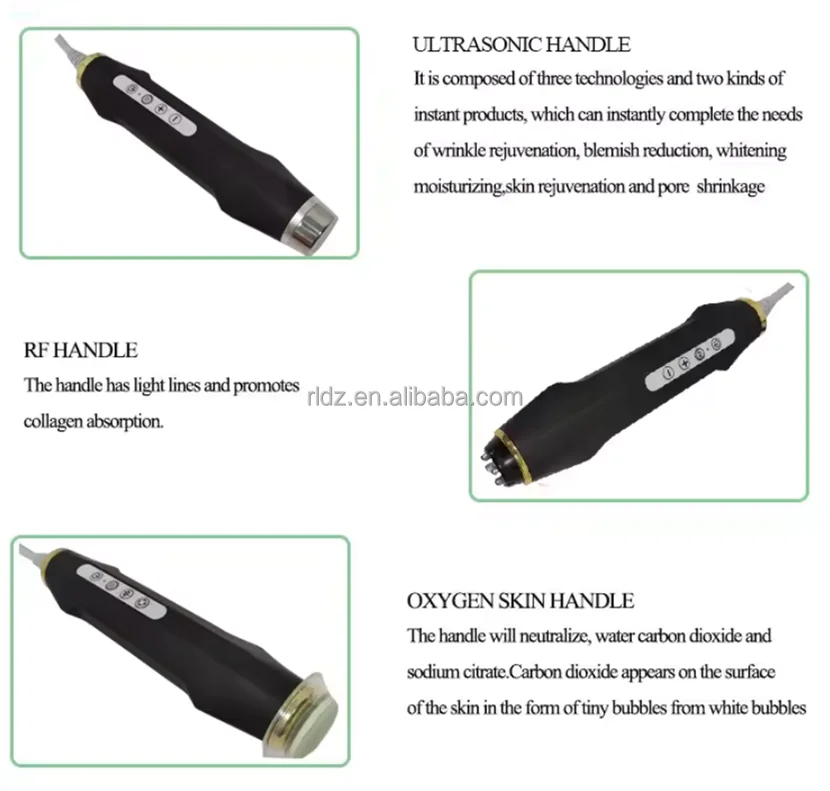 Portable 3 In 1 CO2 Oxygen RF Skin Tightening Equipment Bubble Oxygen Therapy Facial Machine