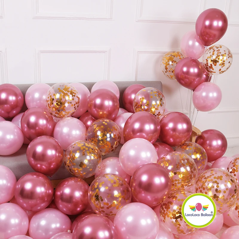 Wholesale Happy Birthday Party Decoration Air Helium Latex Metal Globos Balloon Chrome Balloons Balloon Supplier