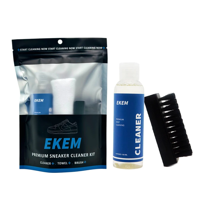 EKEM shoe care kit sneaker cleaner kit with towel brush foam cleaning spray shoe dryer sneaker cleaning kit manufacturer