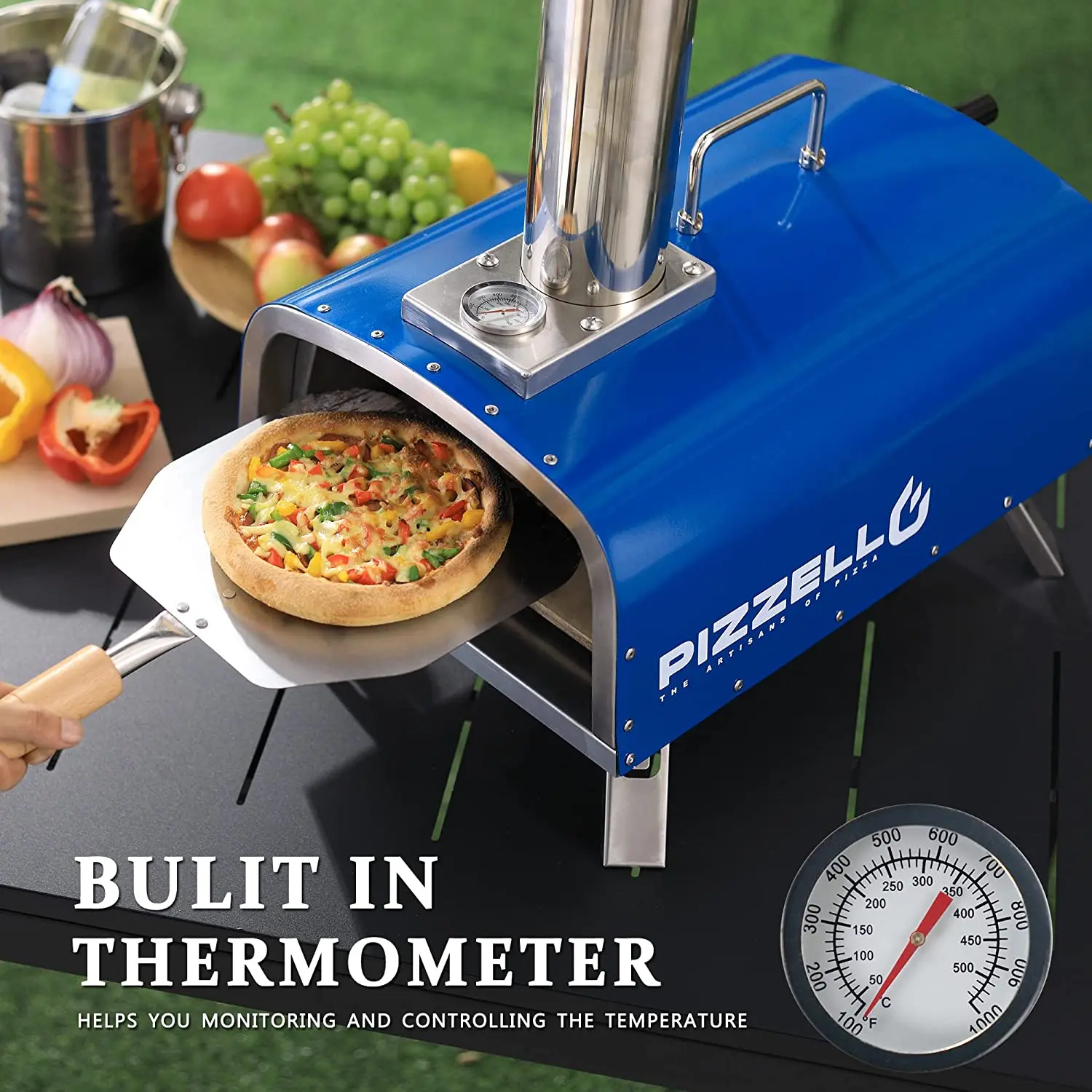 Pizzello 12 portable outdoor multi fuel barbecue has pizza oven gas and wood gas oven for pizza Homemade pizza firewood