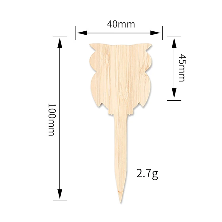 Bamboo Tags Customized Creativity Love Ground Card Flower Seedling Label Gardening Special-Shaped Cutting Plant Wood