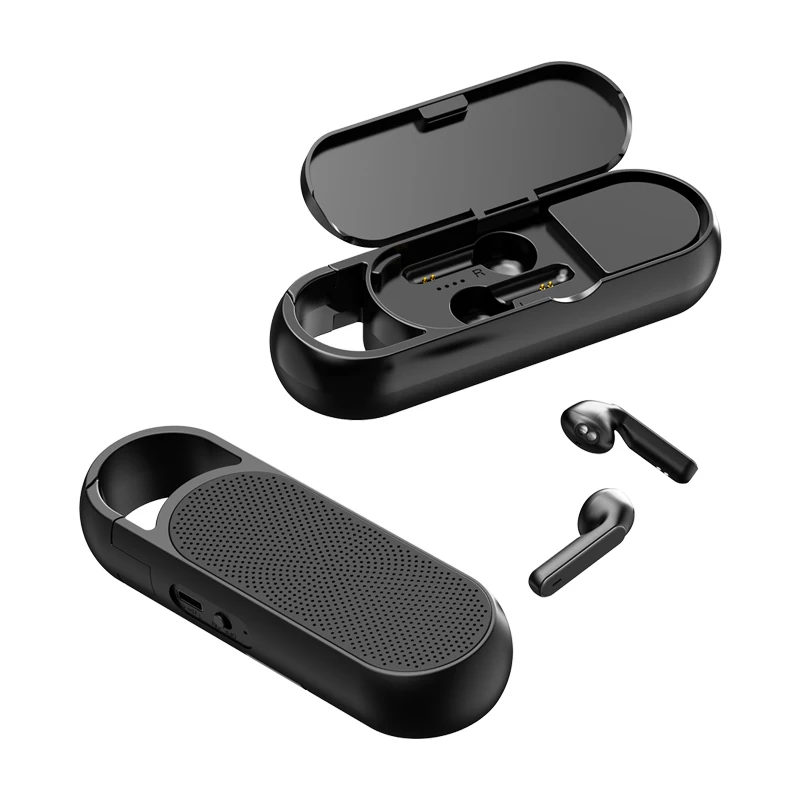 DropShip Combo Gadgets 2 in 1 Portable Speaker Bluetooth with tws Earbuds Wireless Subwoofer Loud Bluetooth Speaker Mini