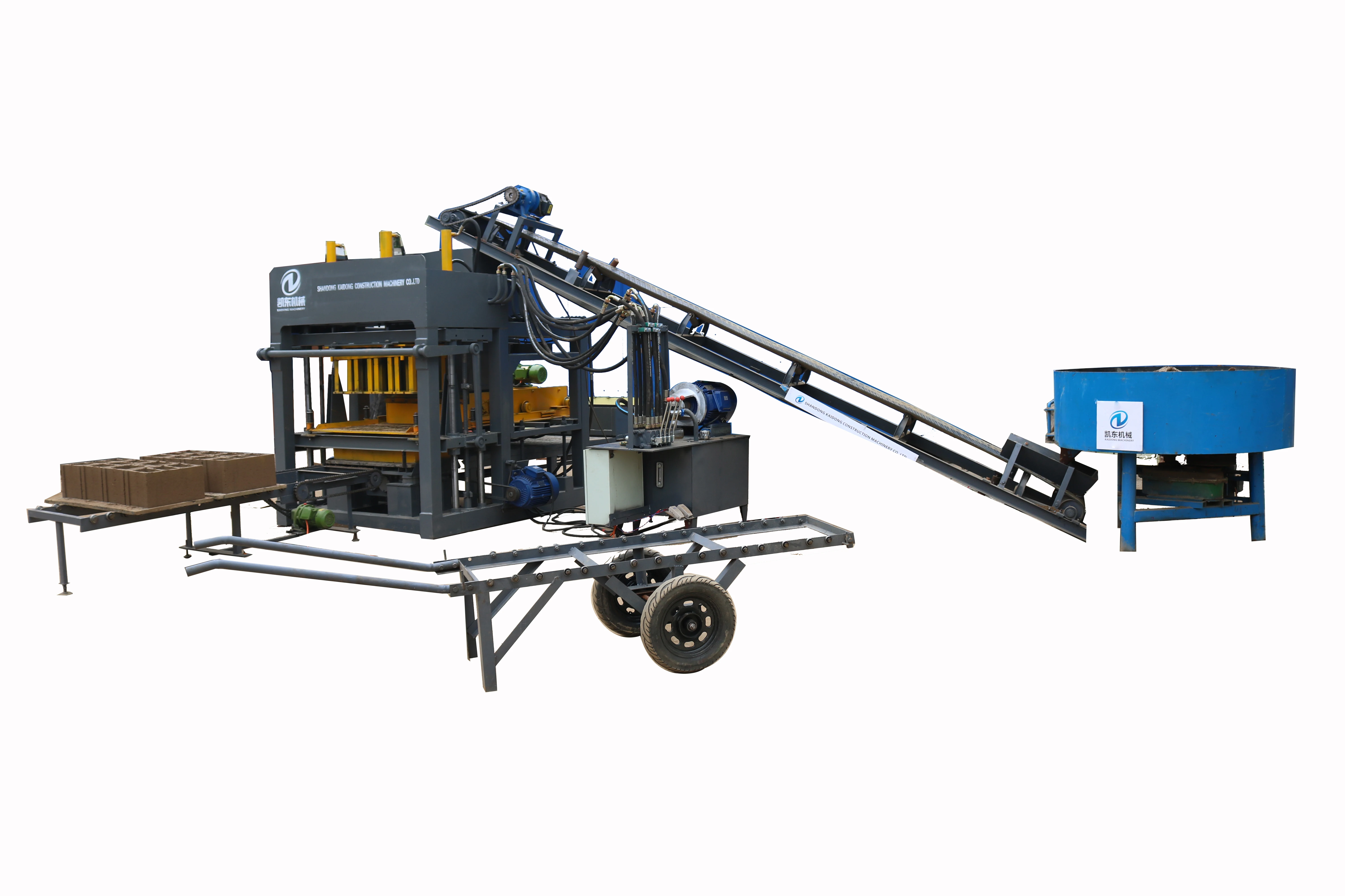 QT4-15D hydraulic press automatic block making machine hollow concrete cement blocks brick making machine