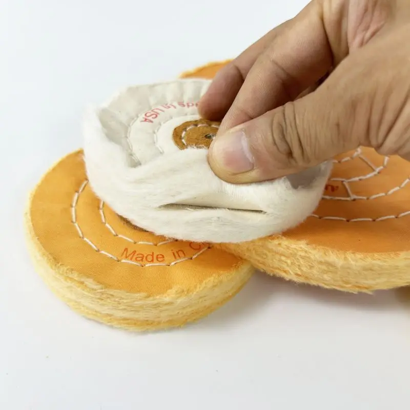 Cotton Sewn Cloth Polishing Grinding Buffing Wheel for Metal Wood Stainless Steel Copper Jewelry Leather