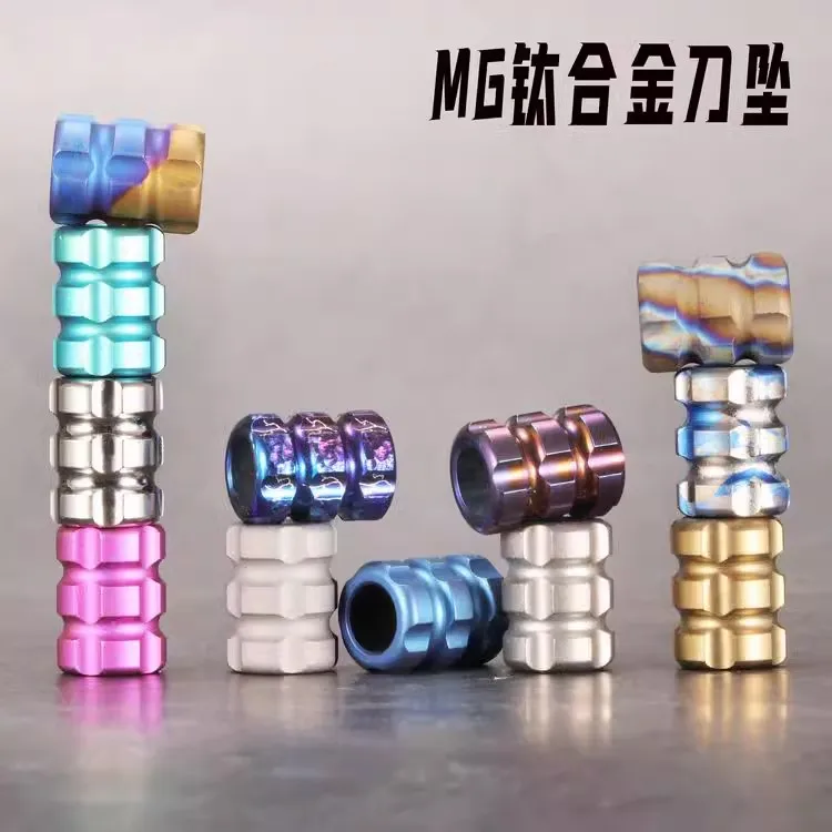 MG EDC DIY TC4 titanium alloy Knife Paracord cool fun Beads Pendant Vintage Color Outdoor Tools Paracord Beads