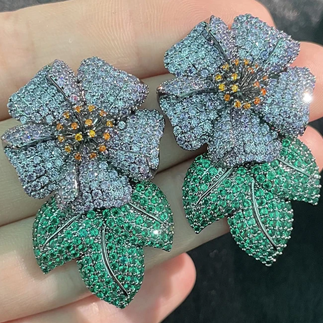 gold perle tailand ohr inhaber labyrinth mode sexi rhodium ohrringe metal handmade flower dangle earring mold