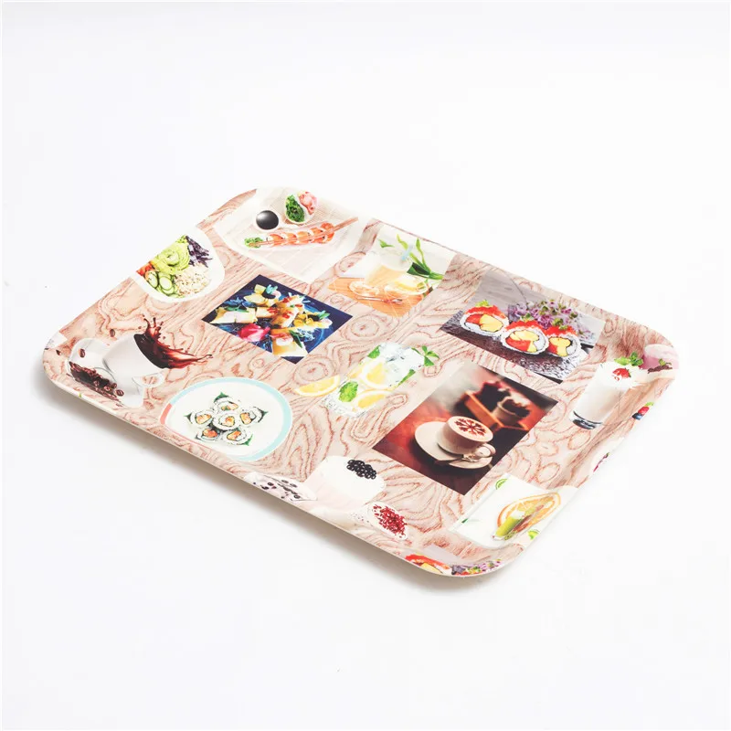 Экологичный поднос из био-бамбукового волокна на заказ, поднос для сервировки пищи в ресторане