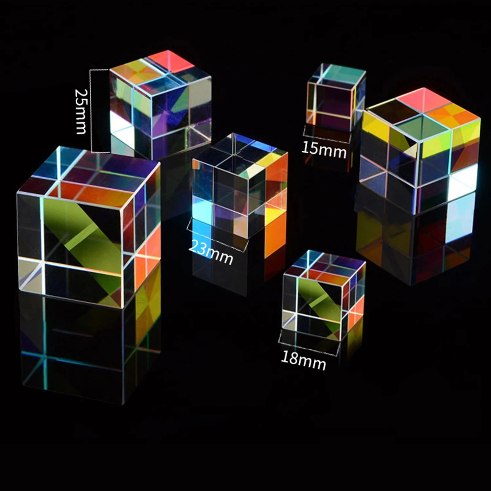 Optical Glass X-cube Dichroic Cube Design Cube Prism RGB Combiner Splitter Educational Gift Class Physics Educational Toy