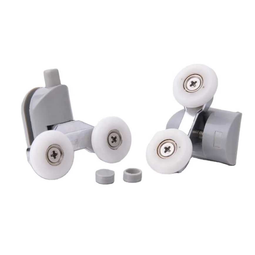 Хорошо-образные «Большое горлышко» Пластиковые Двойные ролики для душевой двери шарикоподшипники шкив колеса