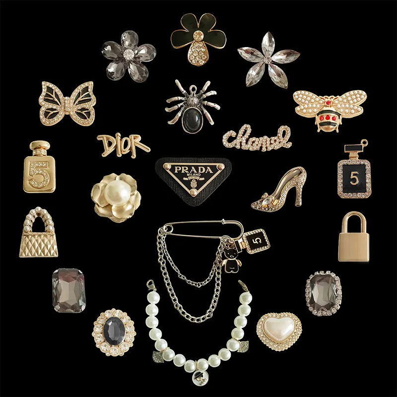 Wholesale Women Diy Designer Crystal shoe charms disigners metal croc shoe charms for clog shoes decoration wholesale