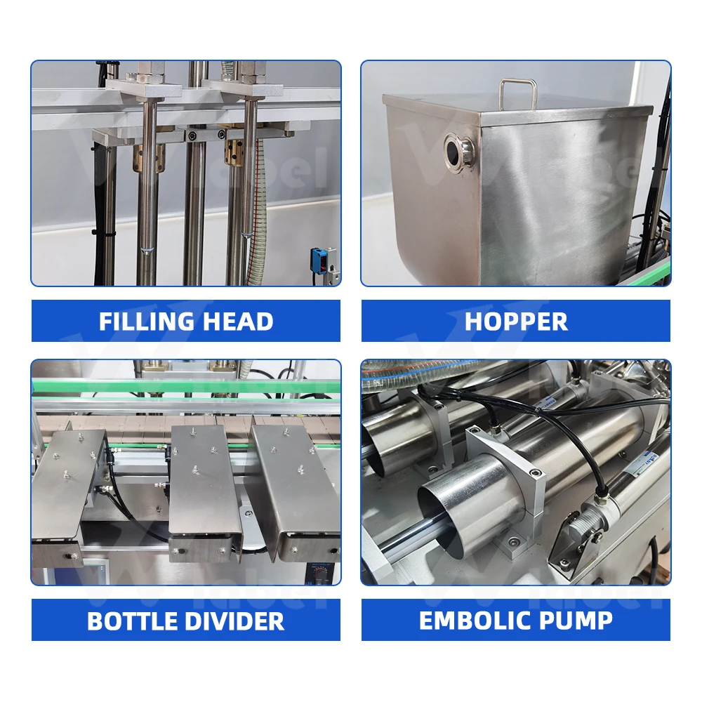 hot sales Vodka peanut butter water bottle double black soy sauce syrup oral liquid filling machine