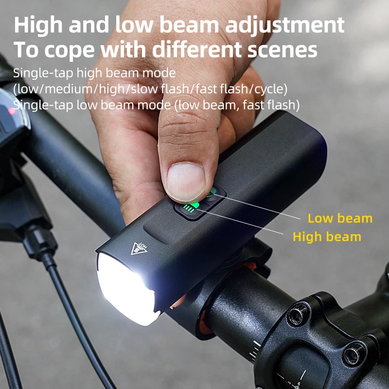 Aluminum Alloy Rechargeable Headlights 1100 Lumens Super Bright Bike Headlights 2000/4000 Mah Large Capacity Mtb Headlights
