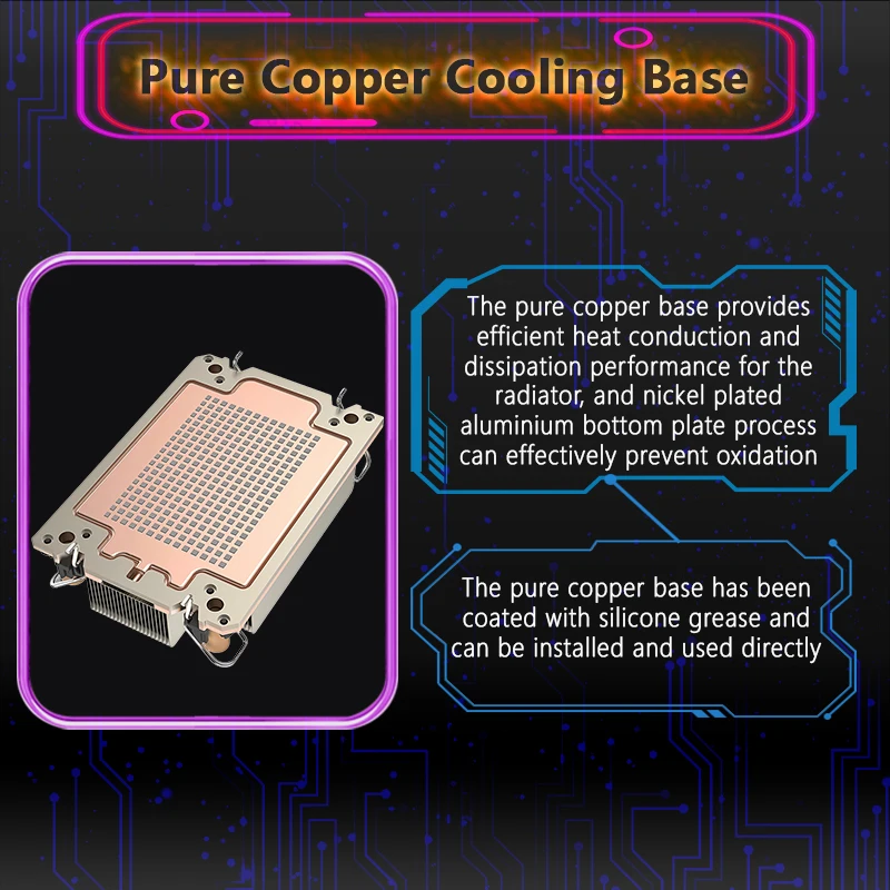 Server Cpu Cooler Radiator For 230W Processor 1U Vapor Chamber Heatsink Air Cooling Lga4189 Server Radiator Vaporizer Heatsink