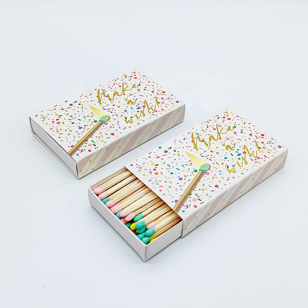 Wholesale custom printed candle box matches Wood Safety Match Sticks Available Box Matches