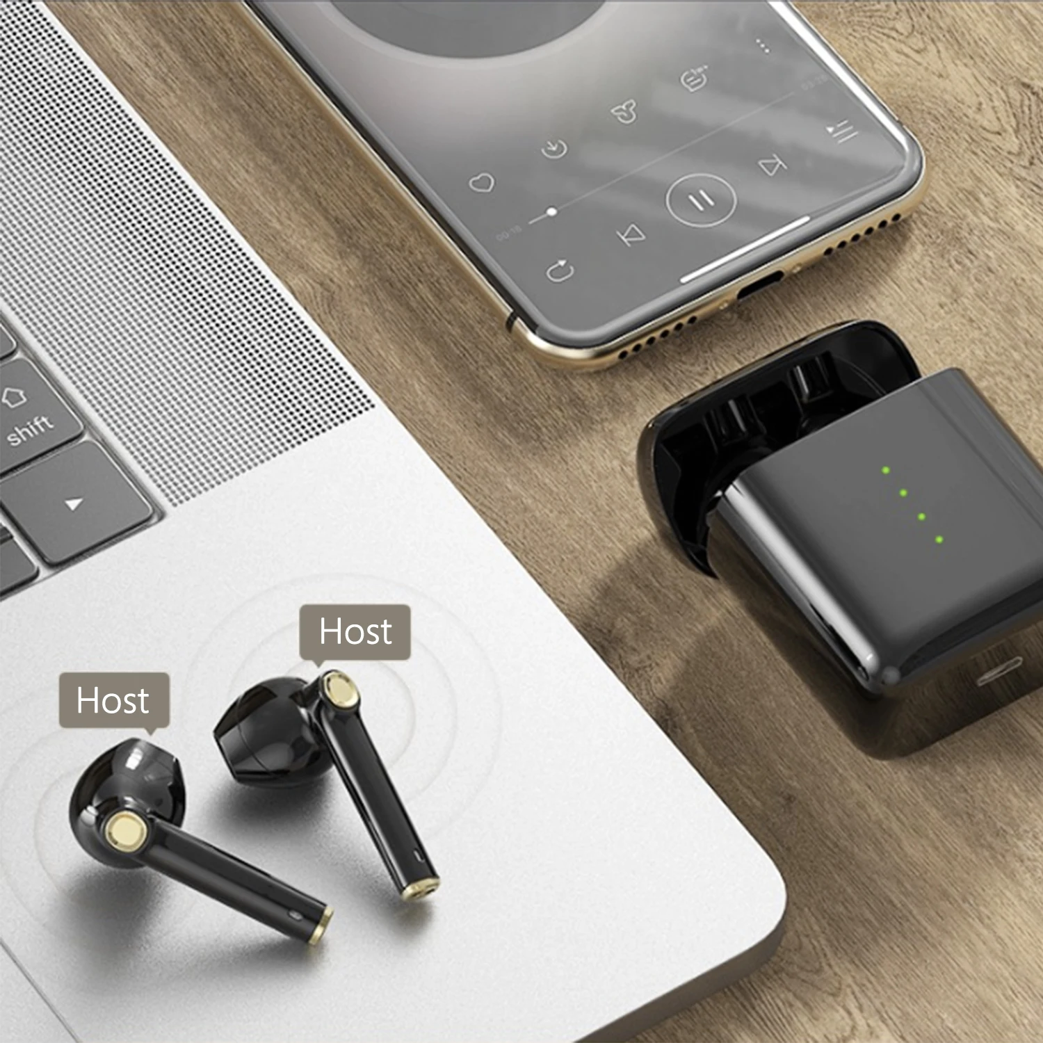 
2020 newest product top products sold freehands voice call OEM tws ipods earbuds wireless 