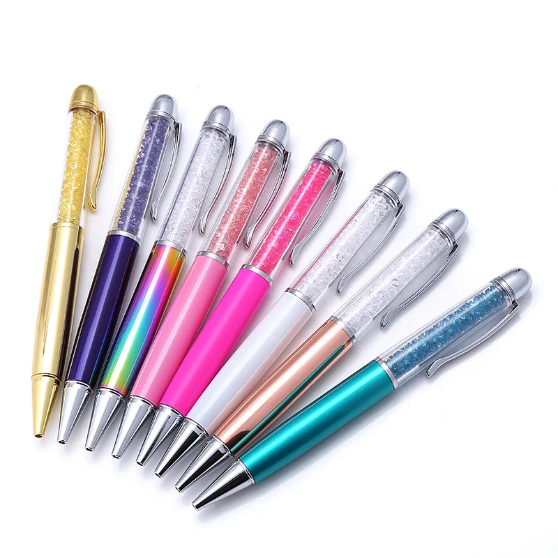 2018 2 in 1 new style metal touch crystal stylus pen with logo