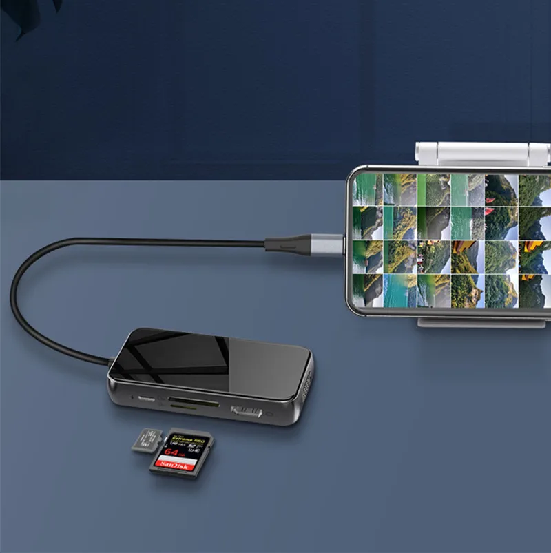 
USB-C 60W PD 3.0 USB 8-pin HUB 