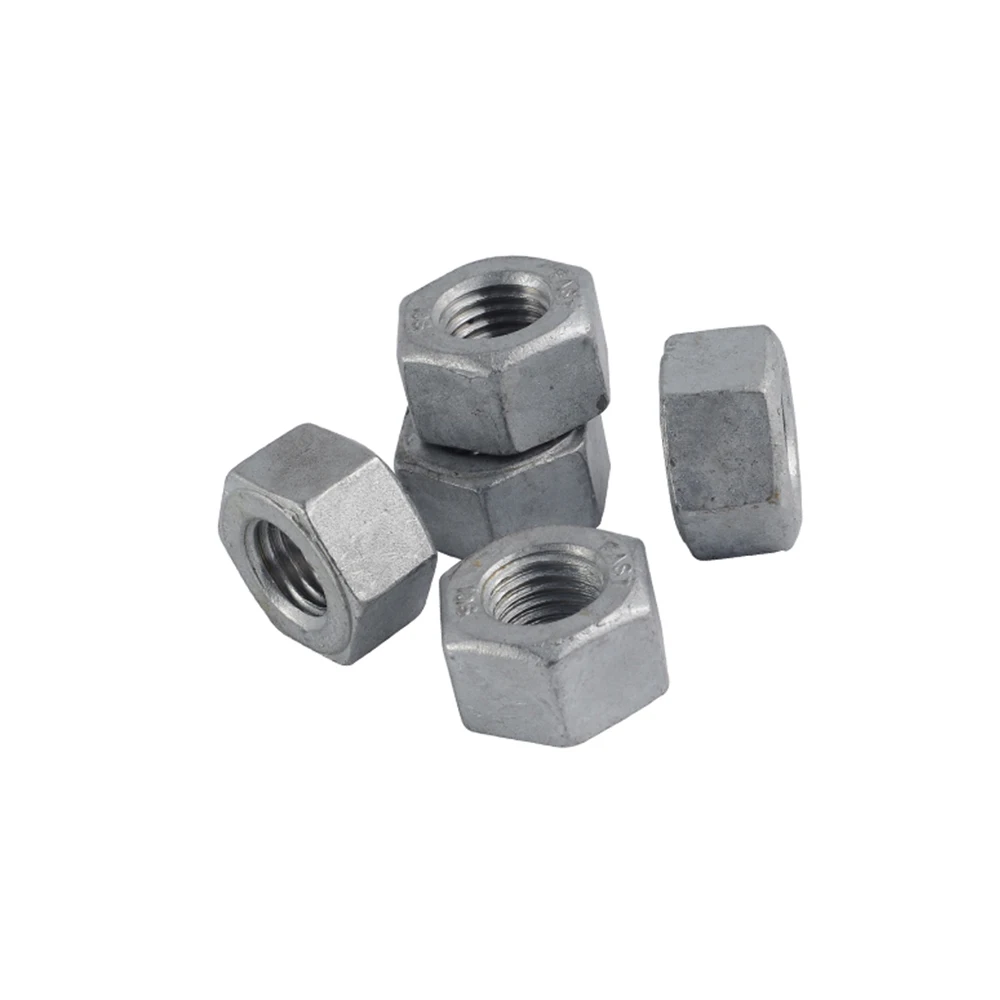 Factory Supply Galvanized Heavy Hex Nut Metric M12 M64 ASTM A563M Stainless Steel Hex Head Nuts