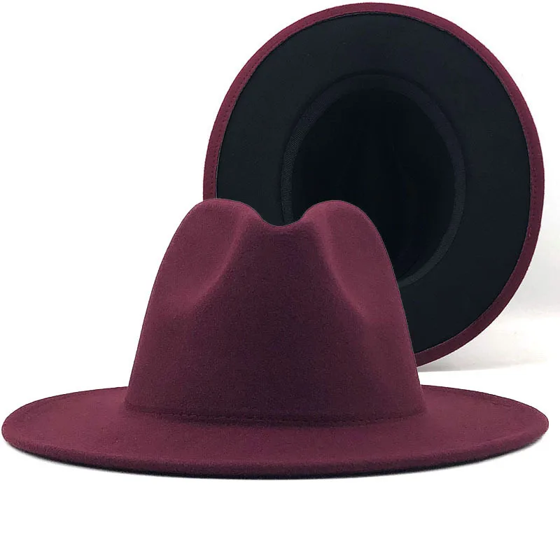 Over 40 Colors Two Tones Hats  High Quality  Wool Felt Fedora Hat For Men And Women Church Fedoras