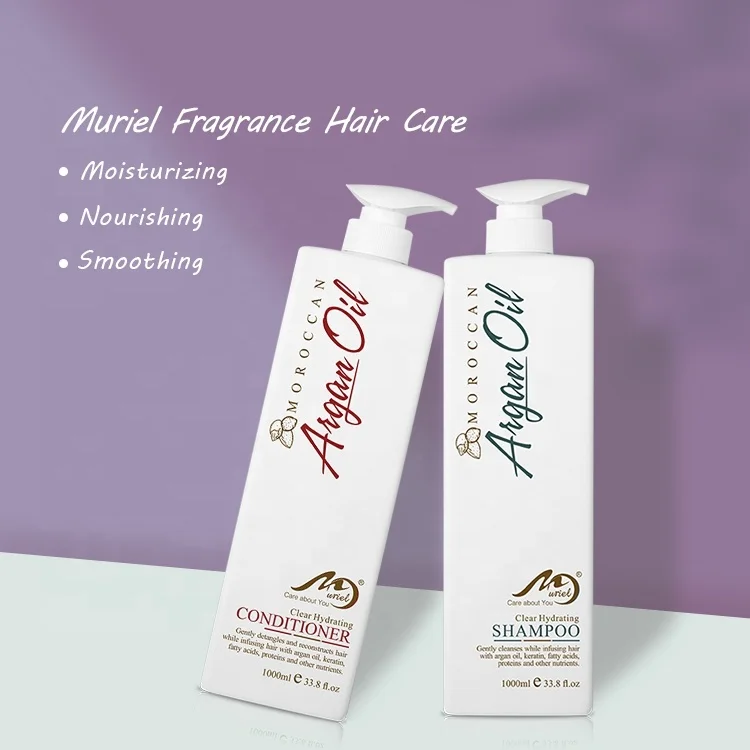 1000ml OEM Bulk Herbal Organic Hair Care Sulfate Free Argan Oil Hair Shampoo Private Label