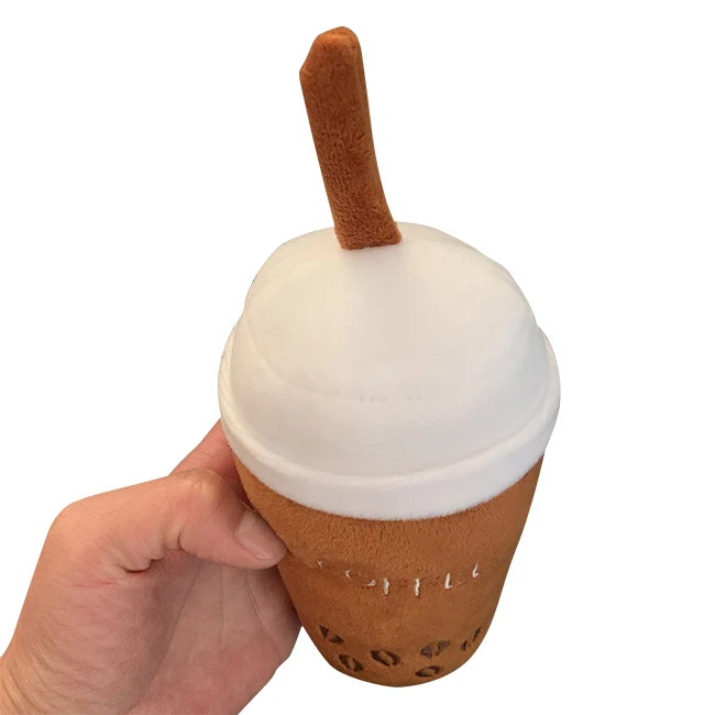 Fast Food Lunch Pack Design Soft Stuffed Plush Dog Pet Squeaky Toys for Chewing