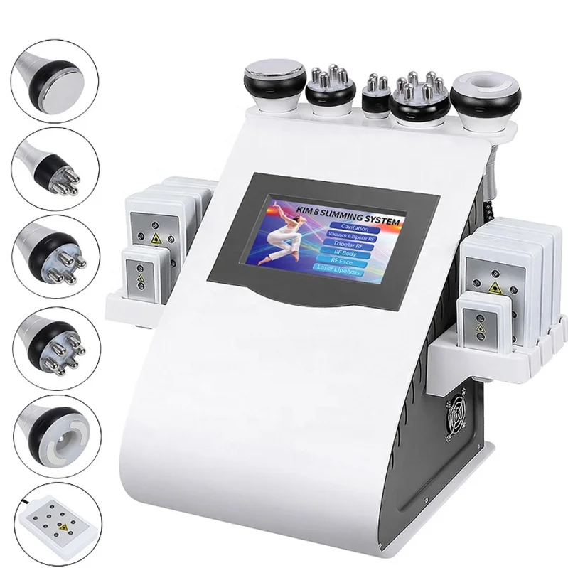 
Maquina Promociones Cavitador RF 40 K Lipo 6 En 1 Kim 8 Multipolar Vacum Ultrasound Cavitation Machine Slimming 40k Cavitat 
