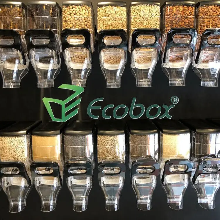 ECOBOX plastic gravity bin dispensadores de granos grain dispenser for bulk foods