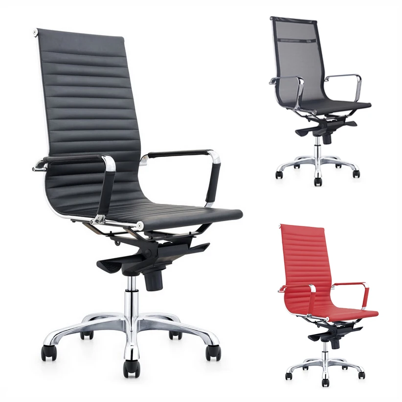  Wenchen Furniture Custom Modern Staff Computer Chair EN12520 Certified PU Swivel Leather Executive
