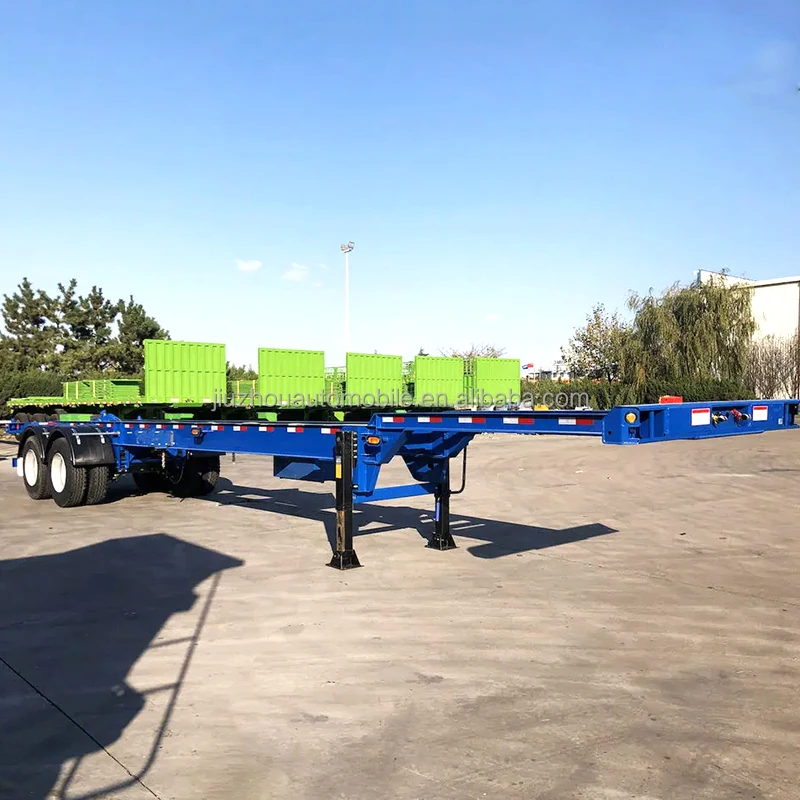 Factory Direct Supply New Lightweight DOT Compliant 20ft 40ft Steel Skeleton Semi-Trailer Truck Trailers Flexible Iron Container