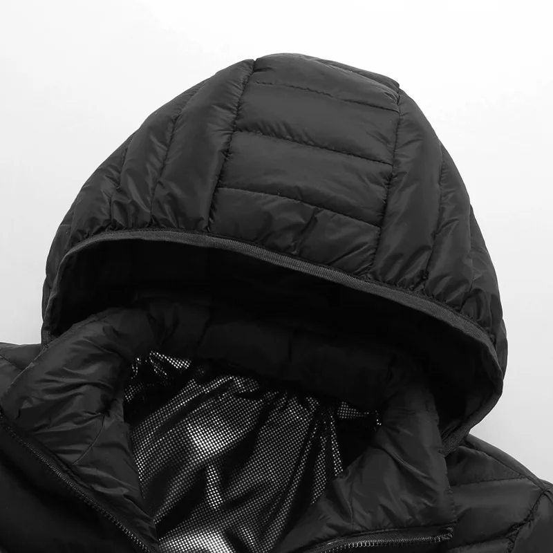 Winter Heating Jacket  Men USB Charging Nine Zone Hooded Down Cotton Padded Jacket Heating Clothing