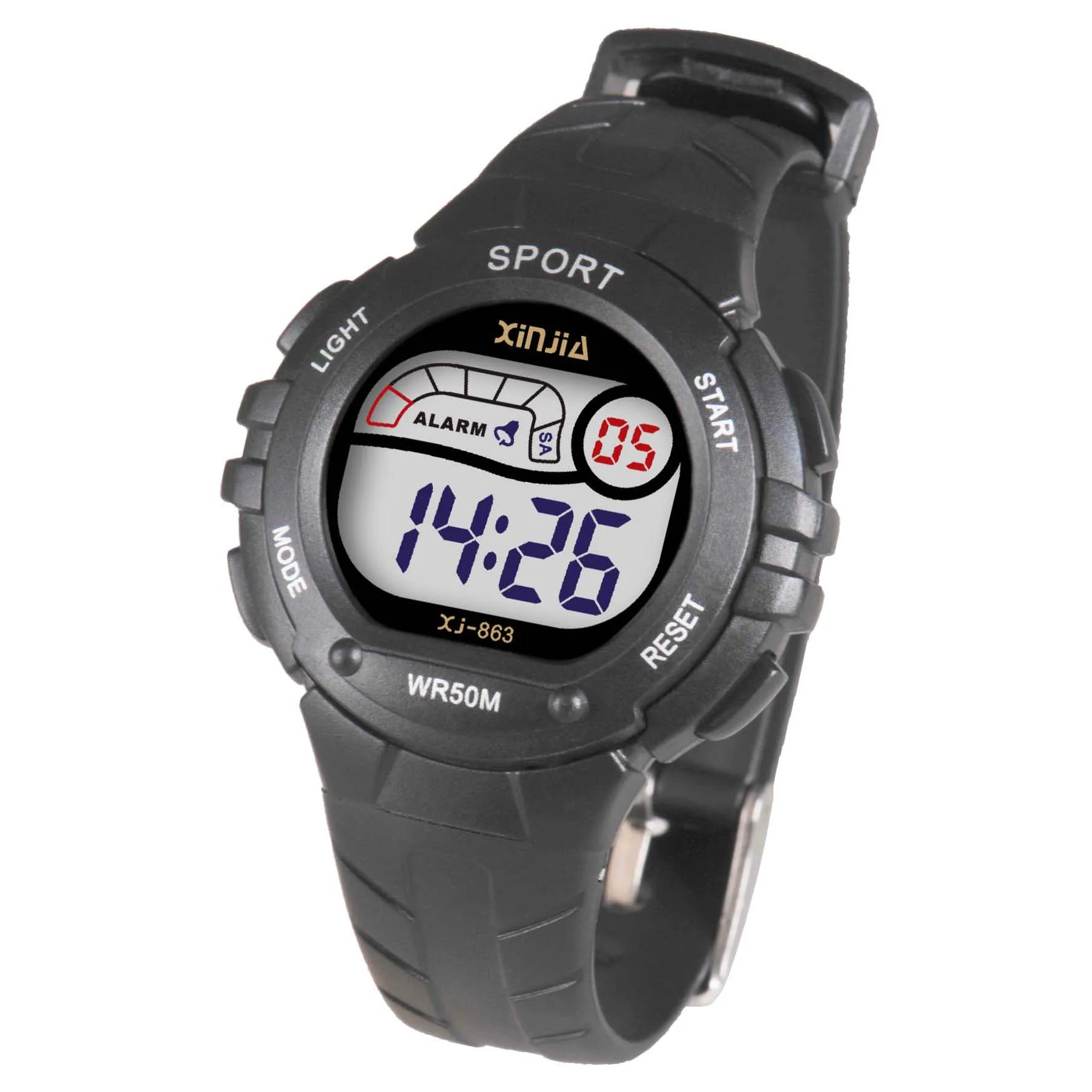 Рекламные спортивные часы модные детские цифровые 5ATM водонепроницаемые XINJIA OEM
