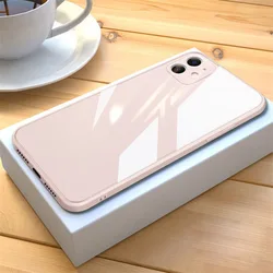 Fashion Phone Back Cover tempered glass phone case for iphone Xs max tough Custom cover for iphone 12 pro max