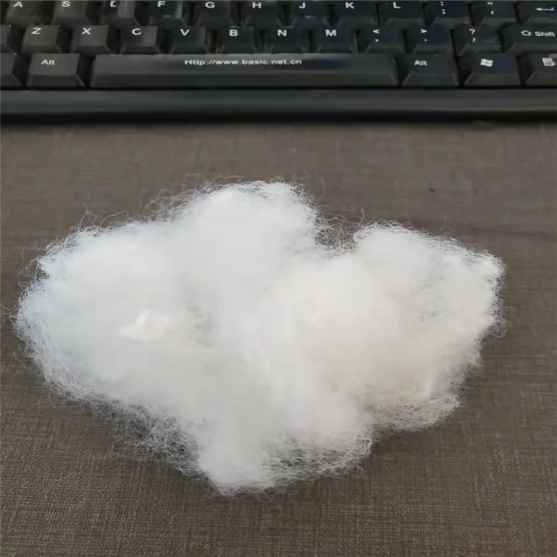 100% polyester white fiber and  many colors fiber   from shan dong factory