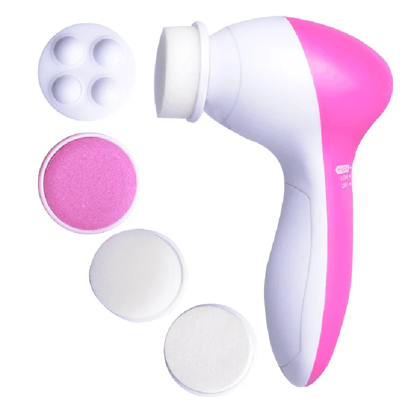 Personal Care 5 in 1 Mini Electric Facial Cleansing Brush Sonic Face Cleaning Device