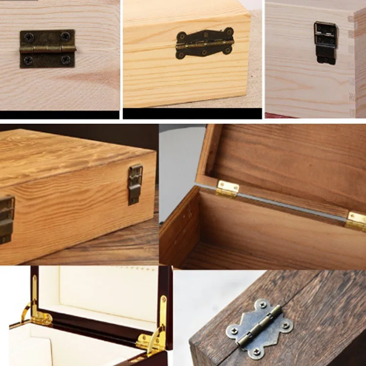 30X26mm small wooden box hinge golden miniature packaging box mini loose-leaf hardware accessories hinge