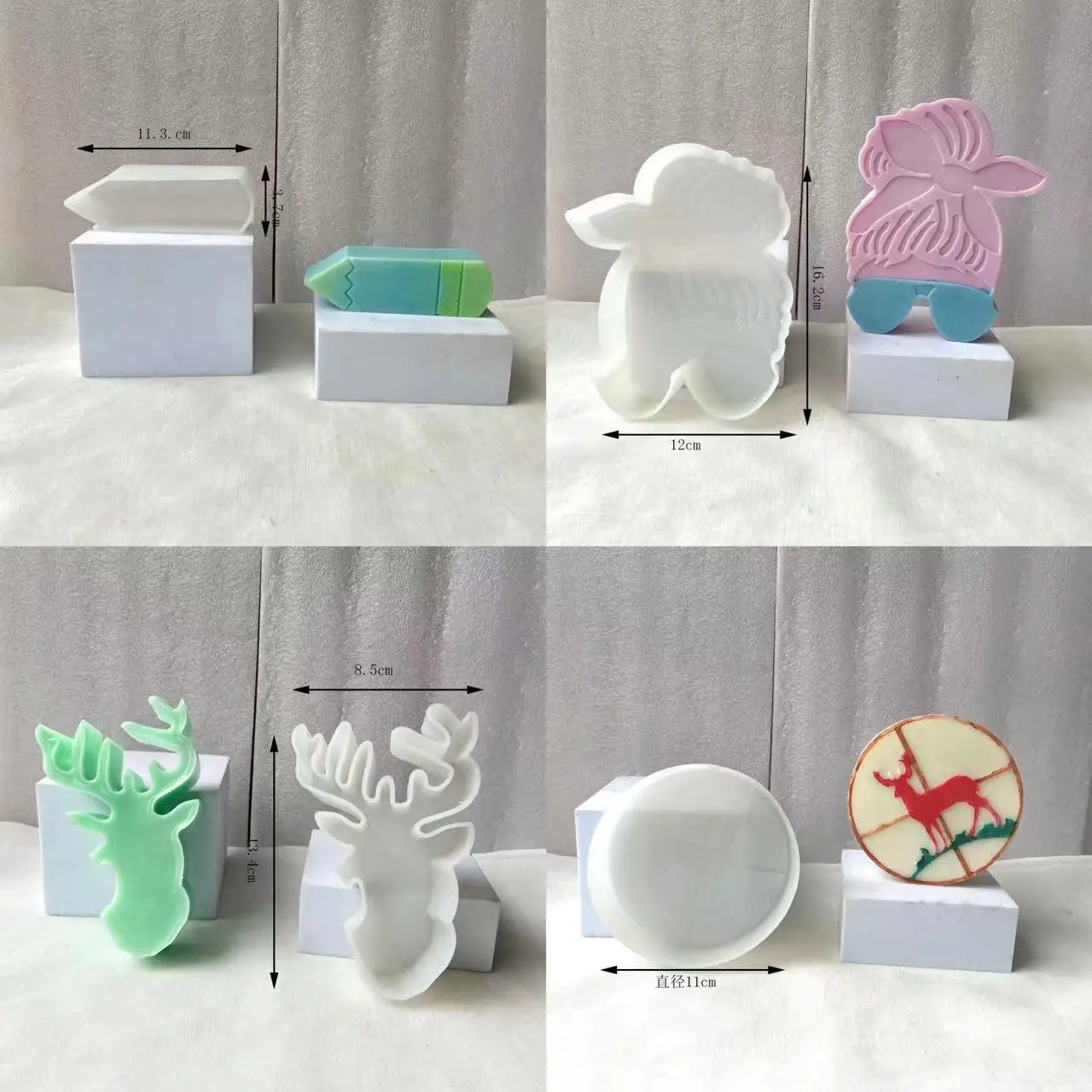 Top Selling Resin silicone car freshie molds Air fresheners Epoxy Resin Silicone Car Freshies mold for aroma beads