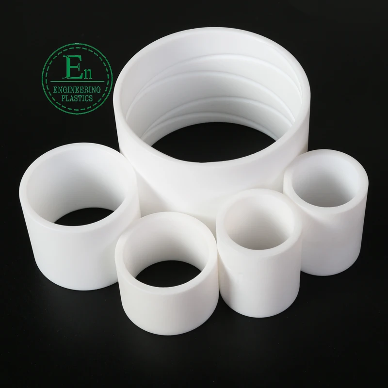 Oem Ptfe Plastic Bushings Ptfe Flange Polytetrafluoroethylene Bush With Spiral Slot Shaft Sleeve Bearing manufacturing For Bolts