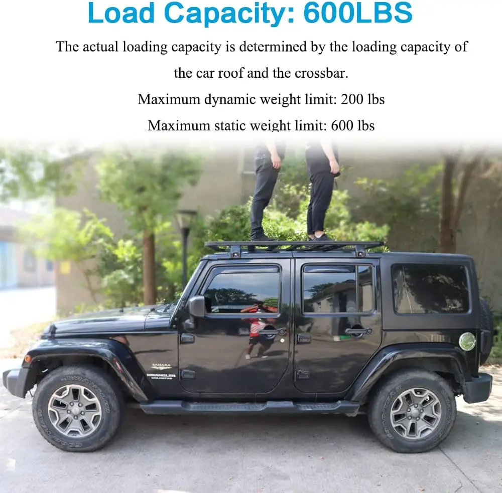 Aluminum Roof Rack Carrier Luggage Platform for Jeep Wrangler JL 2 door & 4 door