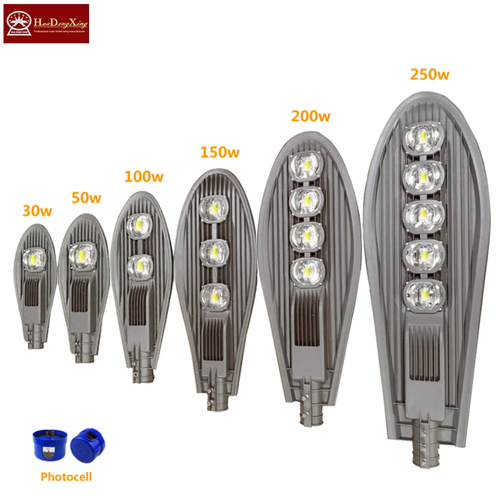 led road lights designer street lamp IP65 IP66 aluminium Casted street light 30W 50W 100W 150W 200W 250W zhongshan street lights